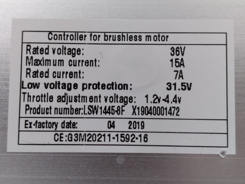 Brushless Motor Controller 36v 15A for London/Manchester