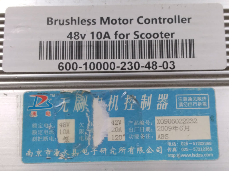 Brushless Motor Controller 48v 10A for Scooter