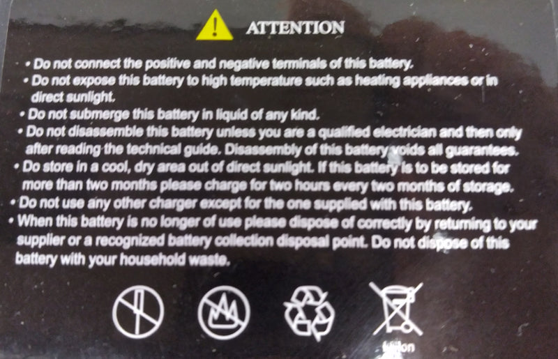 Lithium battery 72v-30a 3000w for EM2/ Warrior (metal box)