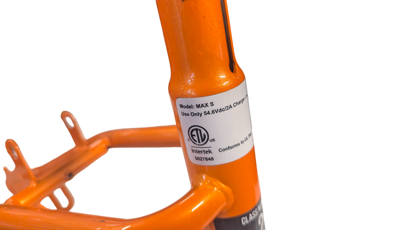 MAX S eBike Folding Frame & Chassis – Orange