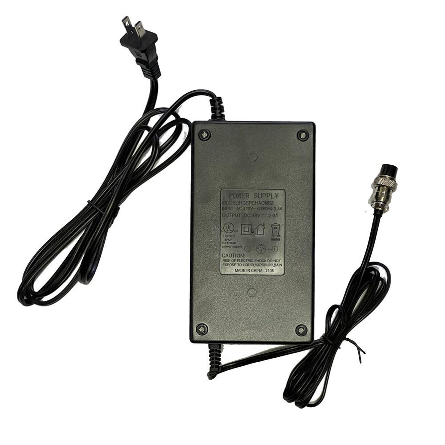 Charger for Sasquatch Jr 48V 2.0A Female 3 Prong