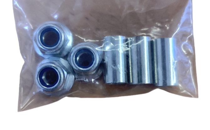 Bicycle BACKREST Bushing and nut replacement set ( 3+3 )