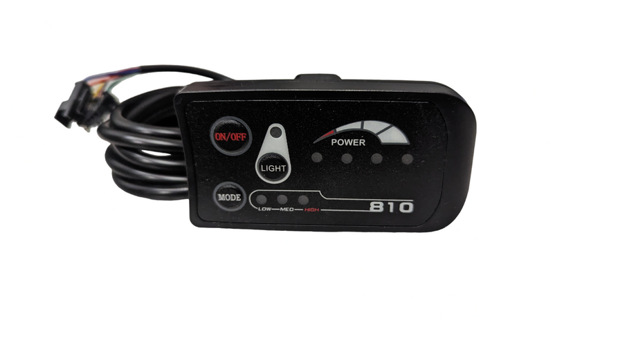 Speedometer for  36V NEWER models (810) 2+2 plug/wire combo