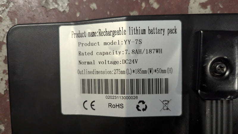 24v 7.8ah Removable Lithium Battery for Boomerbuggy Mate