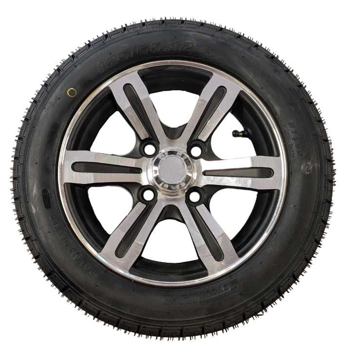 125/65-12 Tire with Rim for BBX Pro Type A Rim