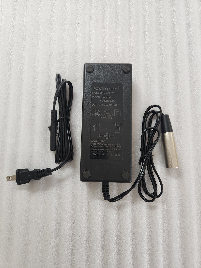 Charger 24V 1.0A LAB - 3 prong XLR plug