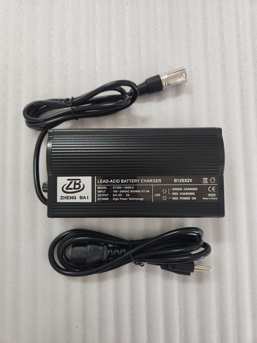 Charger 24V-5.0A LAB - 3 prong XLR Plug