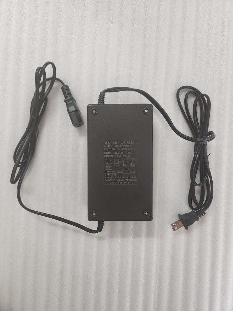 Charger 48v-2.5Ah Lithium PC Plug