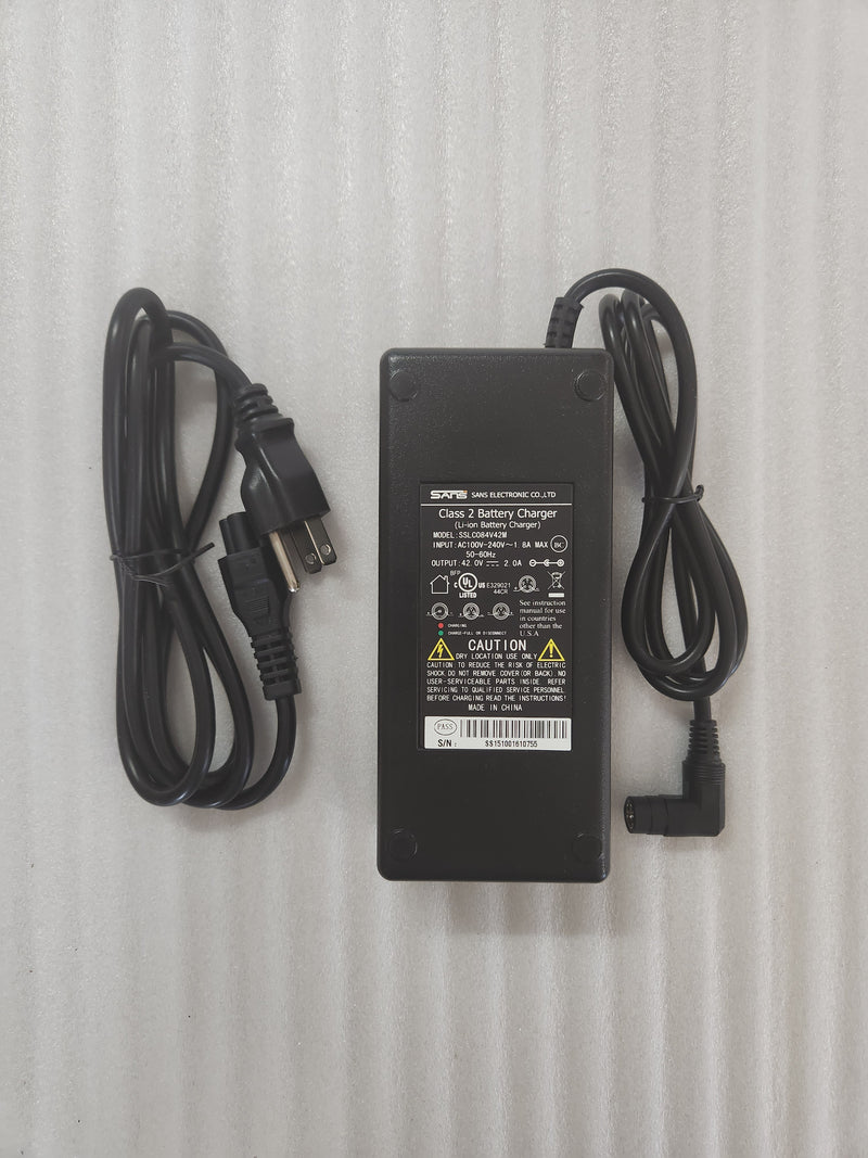 Charger 36V 2.0A Lithium 5mm Right Angle RCA Plug