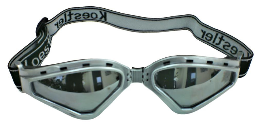 Goggles Silver With Triangular Silver Lens