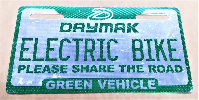 Ebike Plate (Large) - Metal