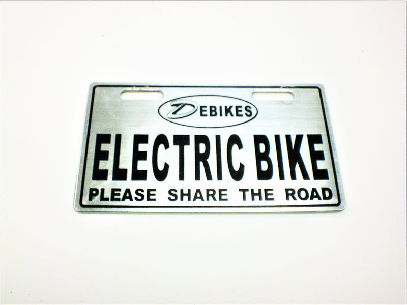 Ebike Plate (small) - Black & White