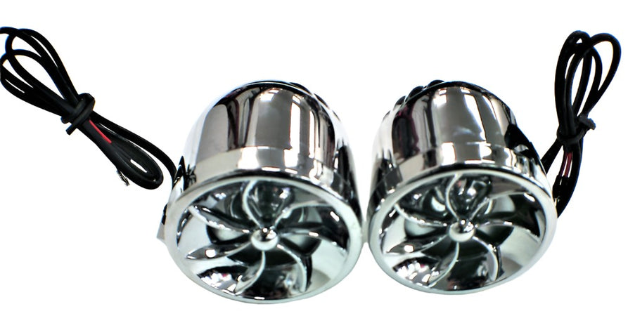 AV-M253 Chrome Motorcycle Speaker Set