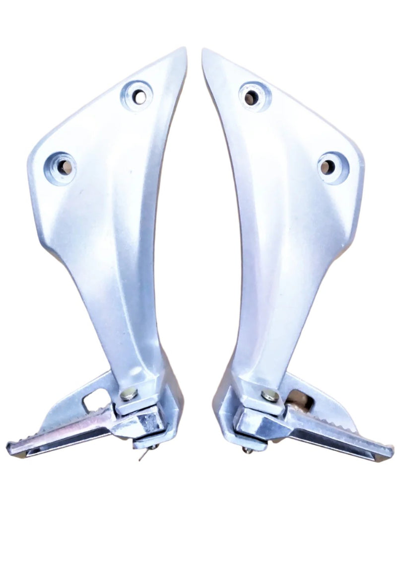 Footpeg assembly for Ebike (silver) set
