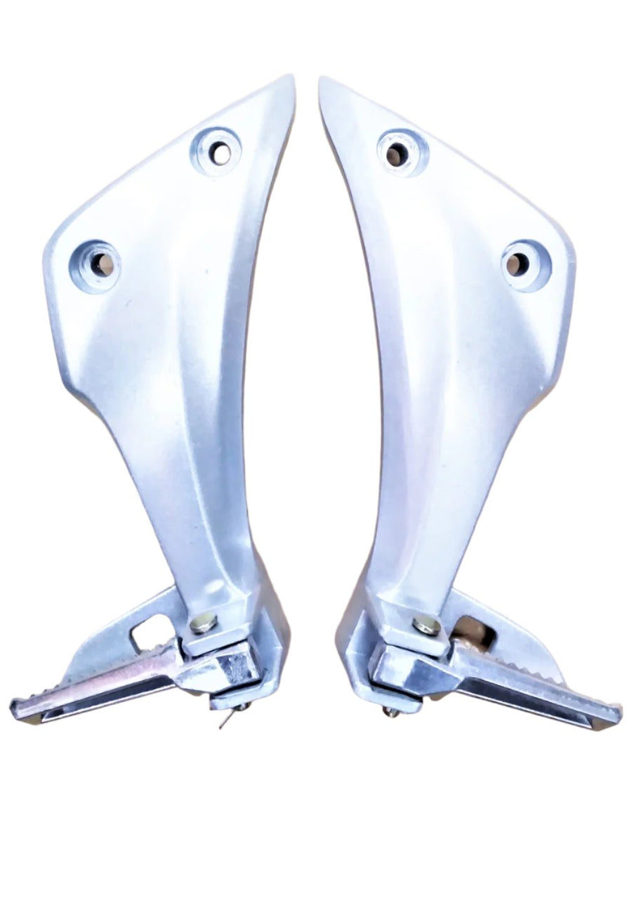 Footpeg assembly for Ebike (silver) set