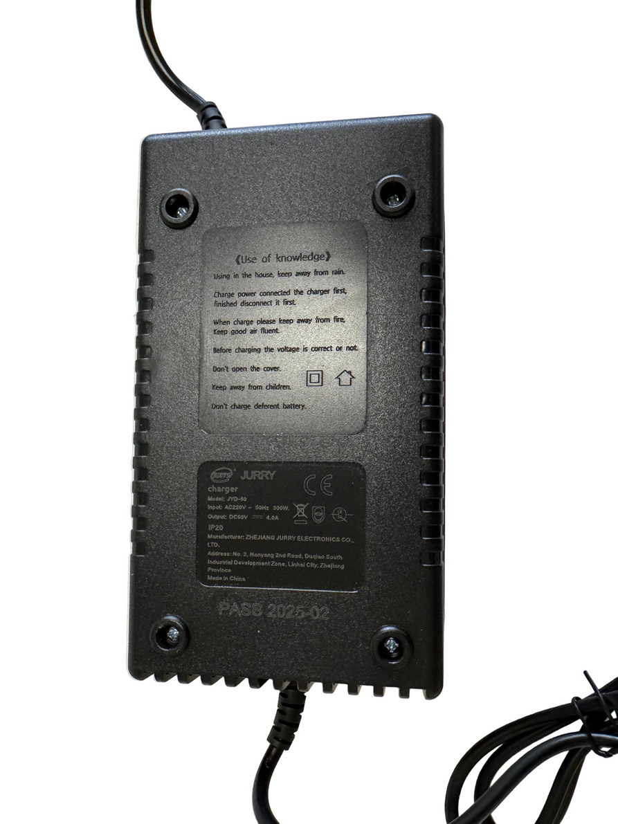 60V 3.0A Lead Acid Charger PC T-Prong Charger (UK)