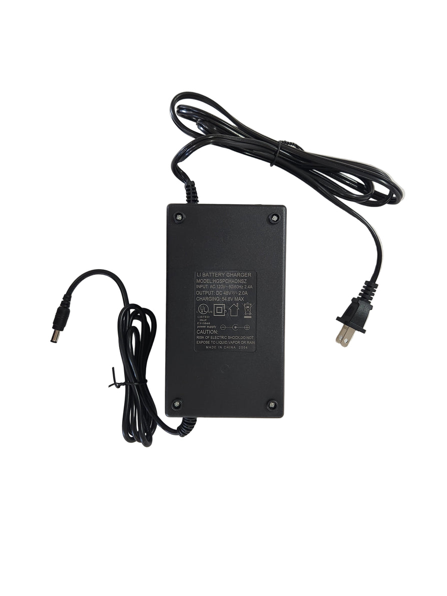 Charger 48V 2.0A Lithium - 1 prong plug  (Female)