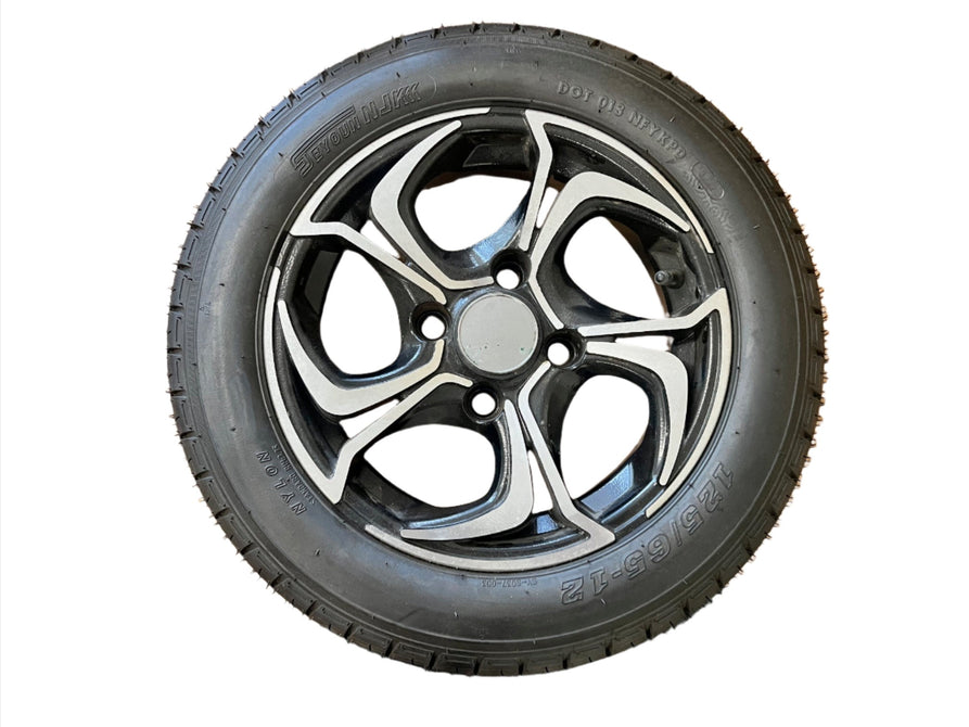 125/65-12 Tire with Rim for BBX Pro Type B Rim