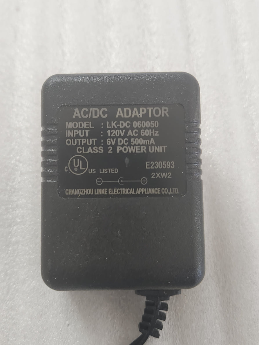 Charger 6V 500mA LAB Single Prong  3.5mm jack