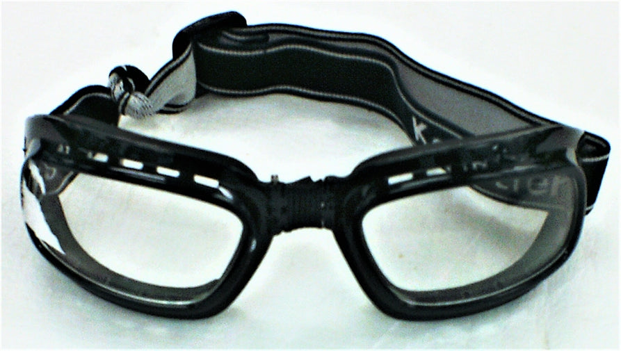Goggles Black With Square Clear Lens