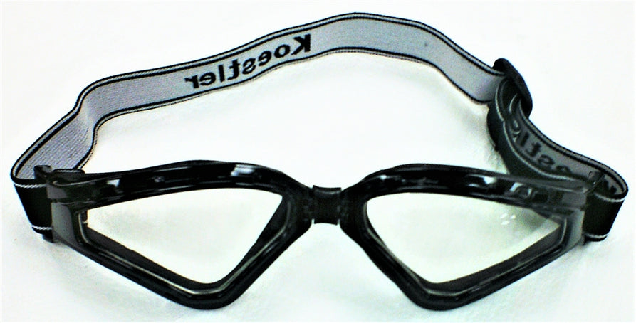 Goggles Black With Triangular Clear Lens