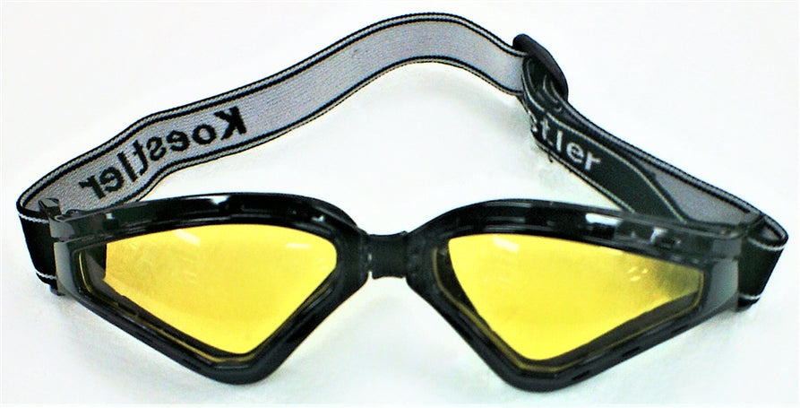 Goggles Black With Triangular Yellow Lens
