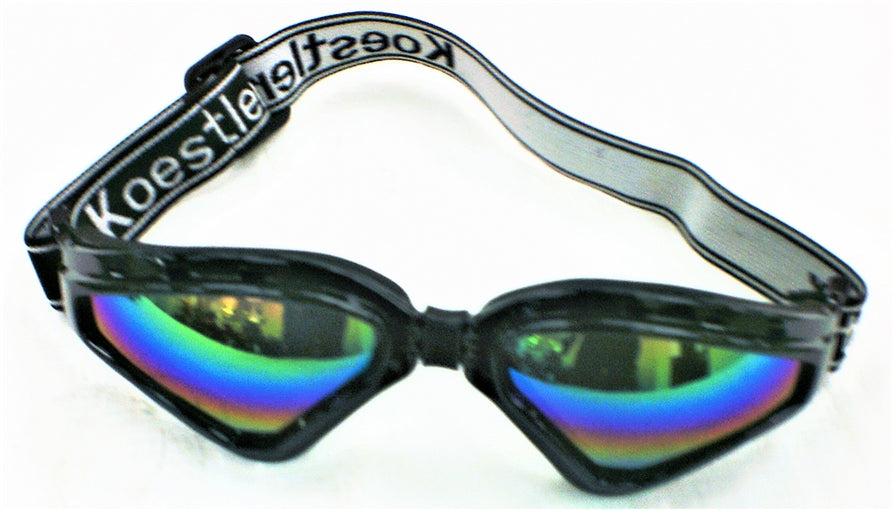 Goggles Black With Triangular Multicolor Lens