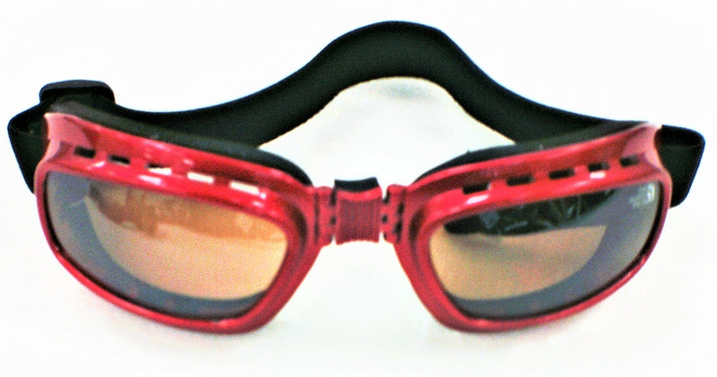 Goggles Red With Square Tinted Lens