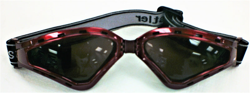 Goggles Red With Triangular Tinted Lens