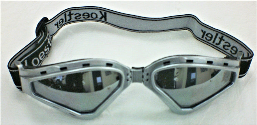 Goggles Silver With Triangular Silver Lens