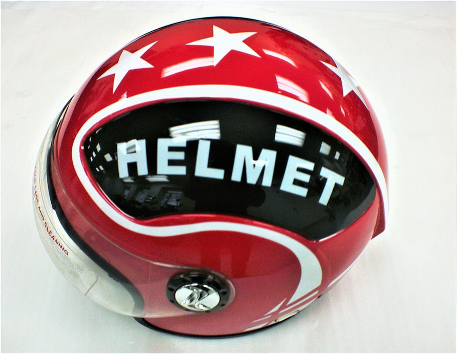 MAX 300D - Half Face Helmet - Red (L)