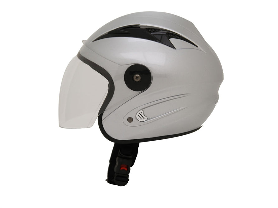 MAX 200 - Half face helmet - Solid Silver (L)