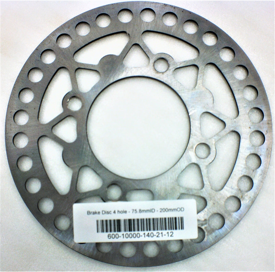 Brake Disc 4 hole - 75.8mmID - 200mmOD