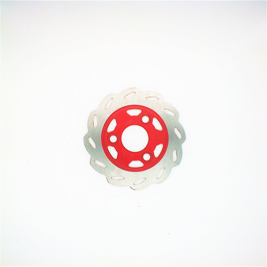 Brake Disc 3 hole - 40mmID - 54mmOD Red - Grooved