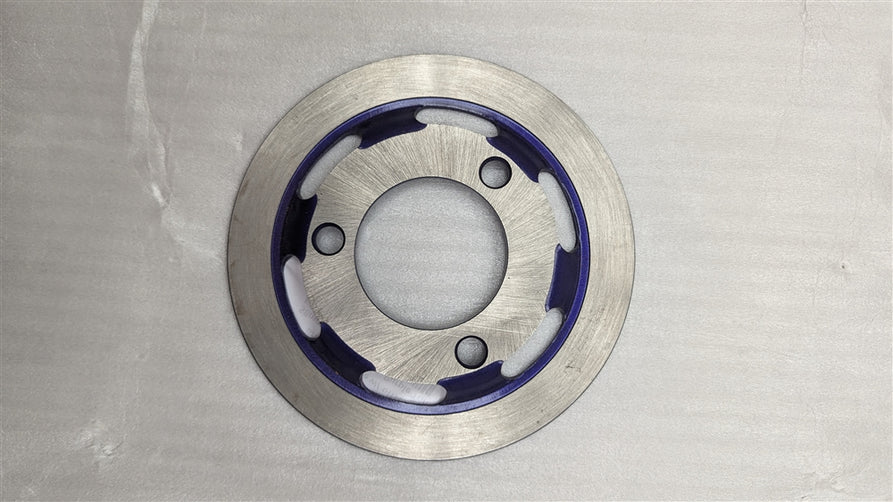 Brake disc 3 hole w/ offset 58mmID - 160mmOD - Purple Trim