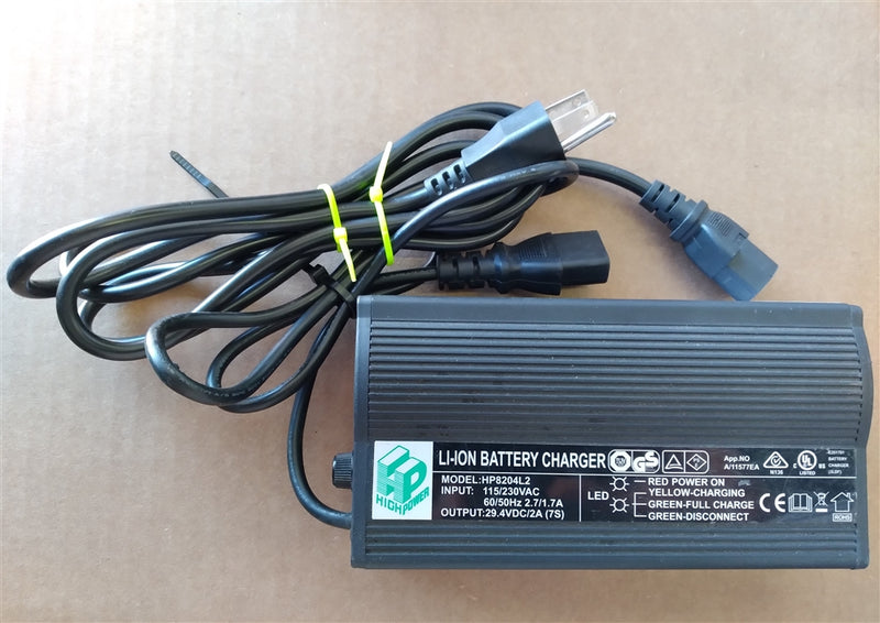 Charger 24V 2.0A Lithium - PC Plug