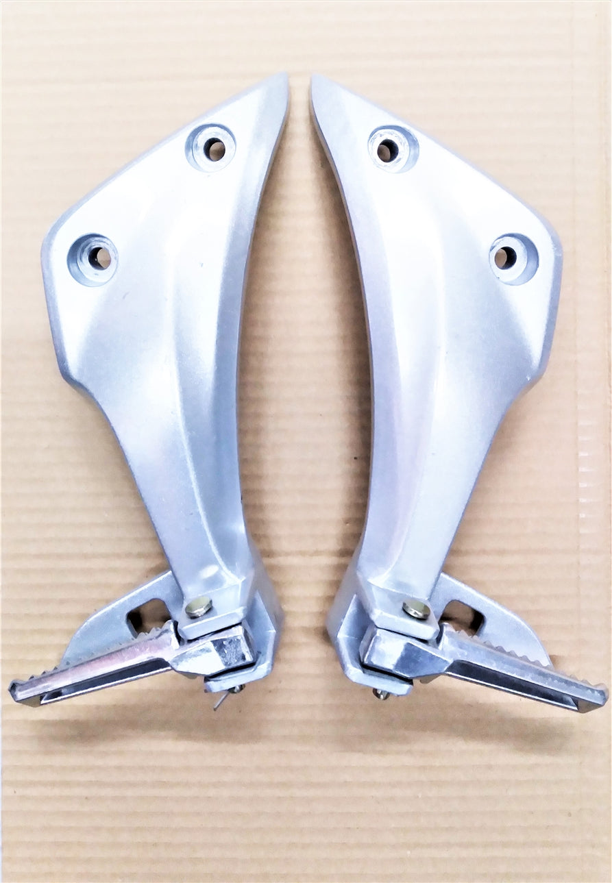Footpeg assembly for Ebike (silver) set