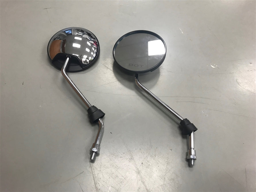 Mirrors chrome round for Roadstar Deluxe MP4